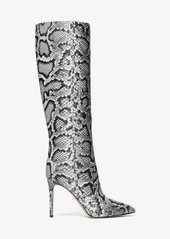 Michael Kors Rue Snake Embossed Leather Knee Boot