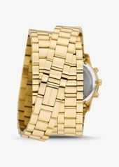 Michael Kors Runway 18K Gold-Plated Stainless Steel Triple Wrap Watch