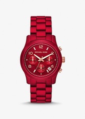 Michael Kors Runway Red-Coated Watch