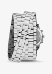 Michael Kors Runway Rhodium-Plated Stainless Steel Triple Wrap Watch