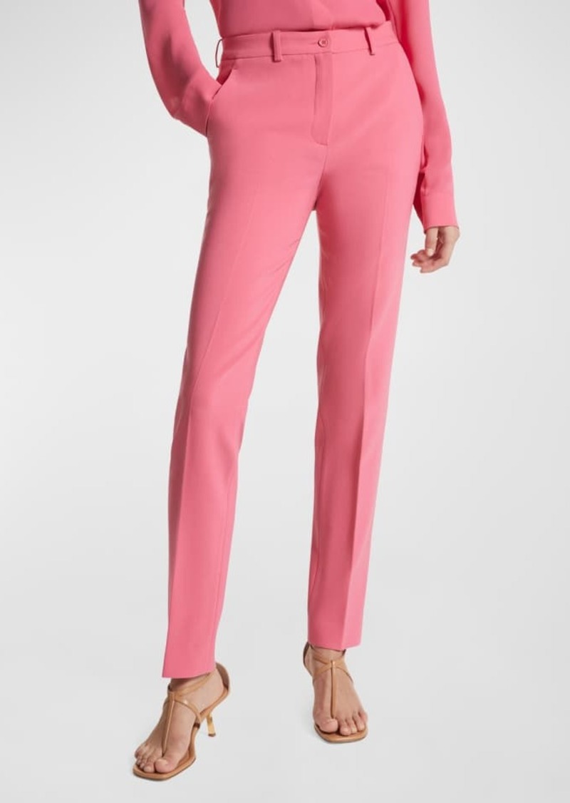 Michael Kors Samantha Pebble Crepe Straight-Leg Pants