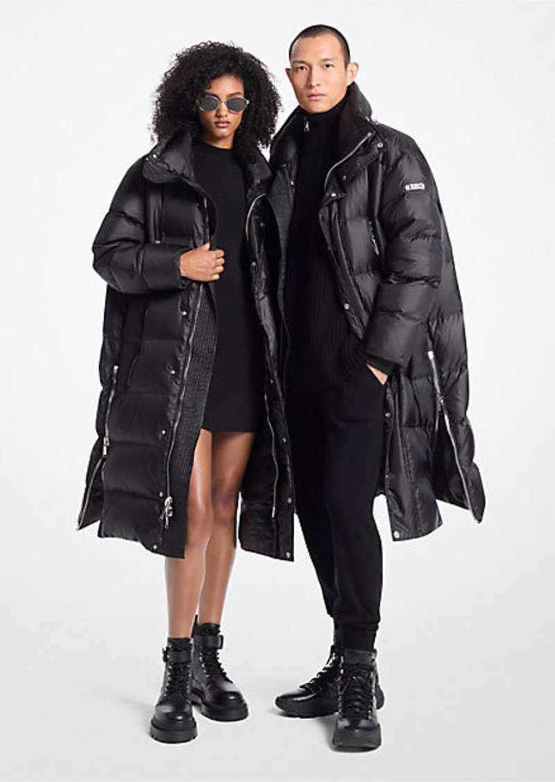 Michael Kors Satin Ciré Puffer Coat