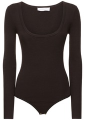 Michael Kors Scoop Neck Wool Blend Knit Bodysuit