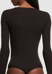 Michael Kors Scoop Neck Wool Blend Knit Bodysuit