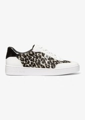 Michael Kors Scotty Leopard Print Calf Hair Sneaker