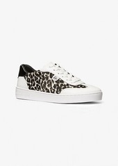 Michael Kors Scotty Leopard Print Calf Hair Sneaker