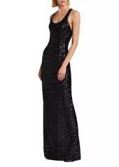 Michael Kors Sequined Racerback Column Gown