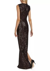 Michael Kors Sequined Sleeveless Column Gown