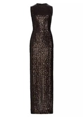 Michael Kors Sequined Sleeveless Column Gown