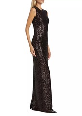 Michael Kors Sequined Sleeveless Column Gown