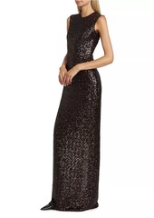 Michael Kors Sequined Sleeveless Column Gown