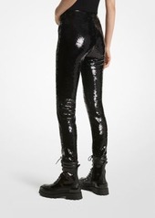 Michael Kors Sequined Stretch Jersey Leggings