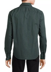 Michael Kors Shadow Striped Long-Sleeve Shirt