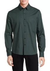 Michael Kors Shadow Striped Long-Sleeve Shirt