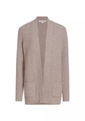 Michael Kors Shaker Open-Front Cashmere Cardigan