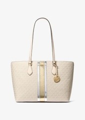 Michael Kors Sheila Large Signature Logo and Metallic Tote Bag