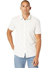 Michael Kors Short Sleeve Dash Print Cotton Viscose Shirt