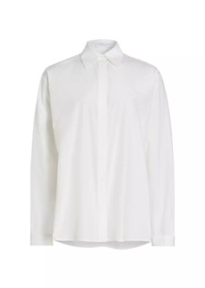 Michael Kors Silk-Cotton Boyfriend Shirt
