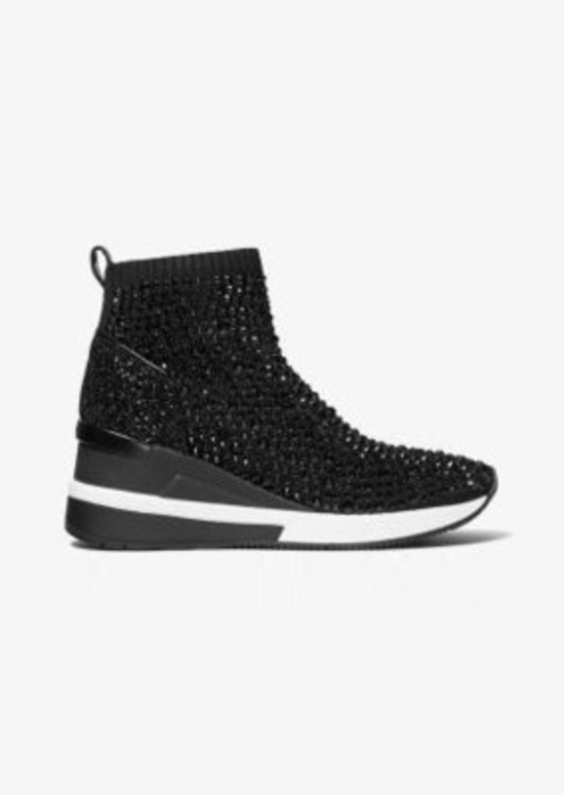 Michael Kors Skyler Crystal Embellished Stretch Knit Sock Sneaker | Shoes