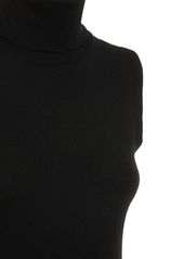 Michael Kors Sleeveless Cashmere Knit Turtleneck Top