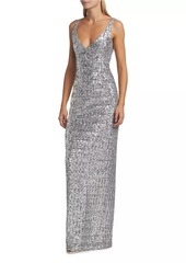 Michael Kors Sleeveless Sequined Gown