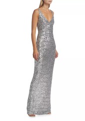 Michael Kors Sleeveless Sequined Gown