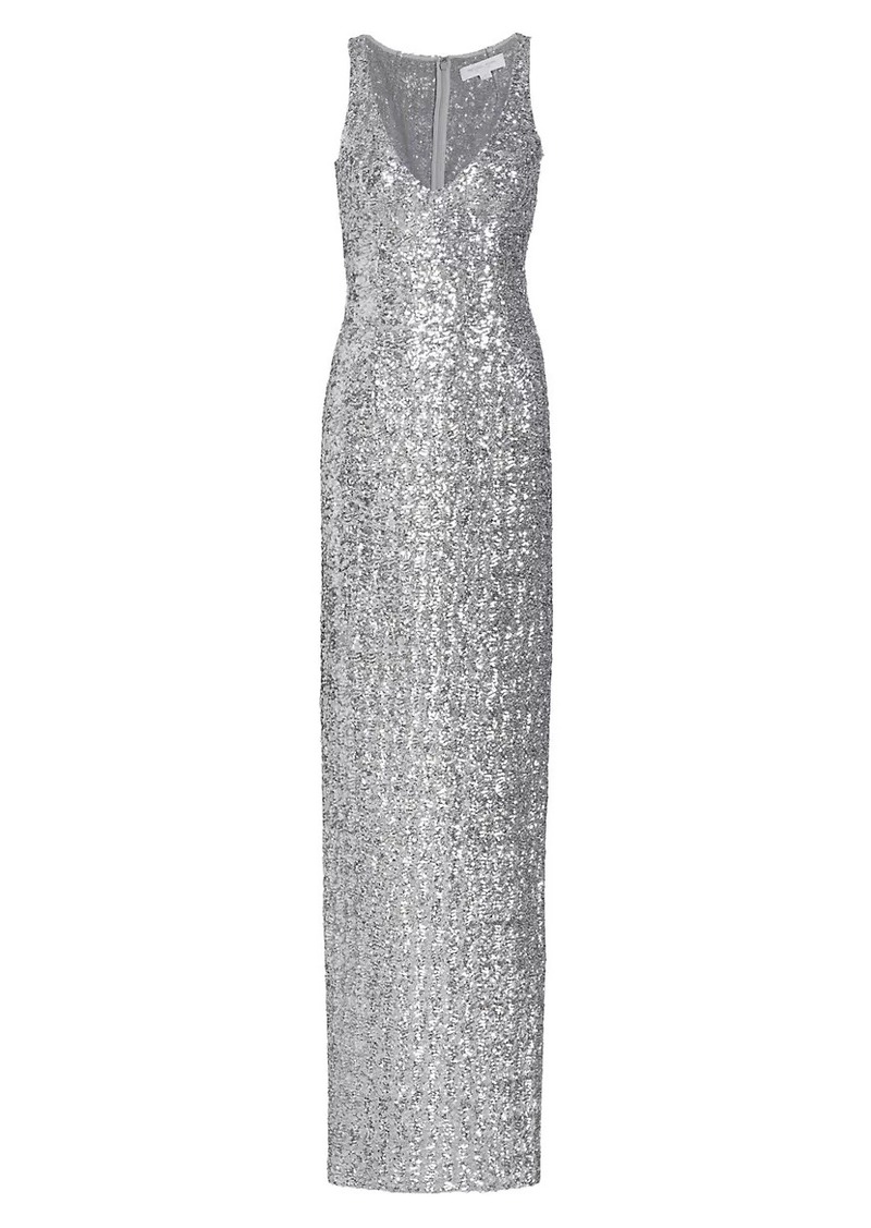 Michael Kors Sleeveless Sequined Gown