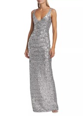 Michael Kors Sleeveless Sequined Gown