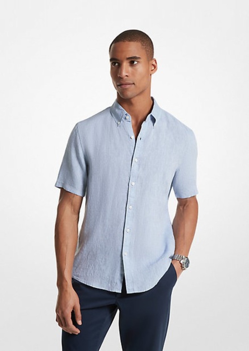 Michael Kors Slim-Fit Linen Shirt