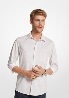Michael Kors Slim-Fit Printed Stretch Shirt