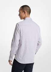 Michael Kors Slim-Fit Stretch Cotton Blend Shirt