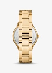 Michael Kors Slim Runway Gold-Tone Curb-Link Watch