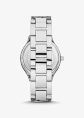 Michael Kors Slim Runway Silver-Tone Curb-Link Watch