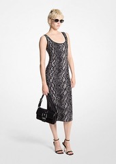 Michael Kors Snake Print Jacquard Dress