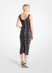 Michael Kors Snake Print Jacquard Dress