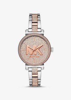 Michael Kors Sofie Pavé Two-Tone Logo Watch
