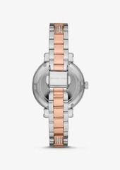 Michael Kors Sofie Pavé Two-Tone Logo Watch