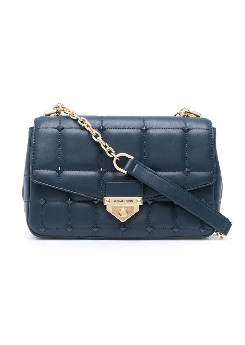 Navy blue 'SoHo Large' quilted shoulder bag Michael Michael Kors