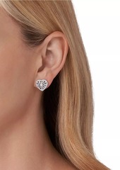 Michael Kors Sterling Silver & Cubic Zirconia Heart Stud Earrings