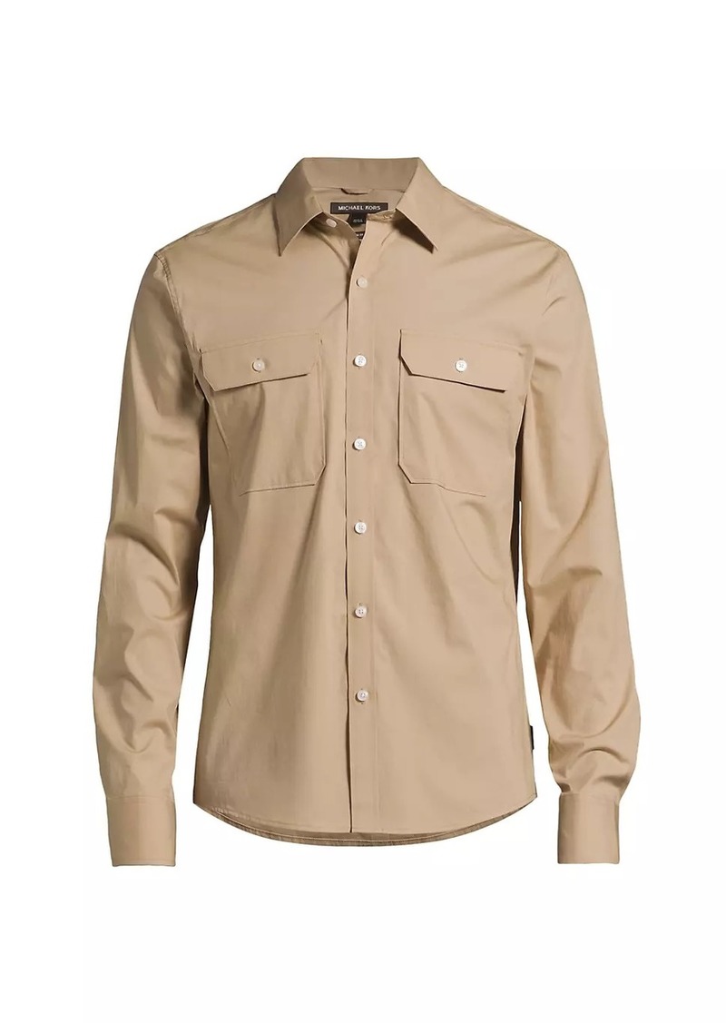 Michael Kors Stretch-Cotton Slim-Fit Shirt