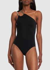 Michael Kors Stretch Jersey One Shoulder Swimsuit