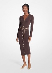 Michael Kors Stretch Knit Belted Dress