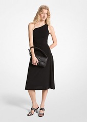 Michael Kors Stretch Matte Jersey One-Shoulder Midi Dress