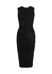 Michael Kors Stretch Ruched Midi-Dress