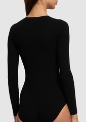 Michael Kors Stretch Viscose Long Sleeve Bodysuit