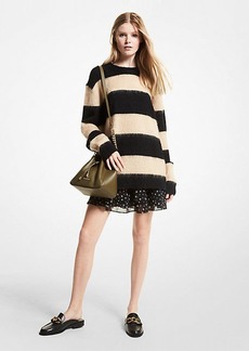 Michael Kors Striped Brushed Knit Sweater