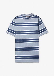 Michael Kors Striped Slub Cotton T-Shirt