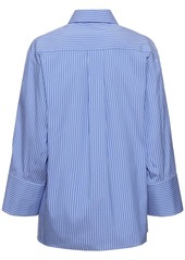 Michael Kors Striped Spiral Sleeve Oversize Shirt