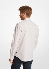 Michael Kors Striped Stretch Cotton Shirt
