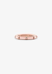 Michael Kors Studded Rose Gold-Plated and Acetate Ring